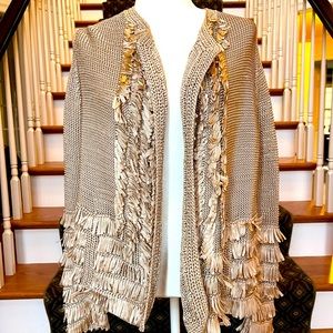 Heavy weight metallic woven jacket